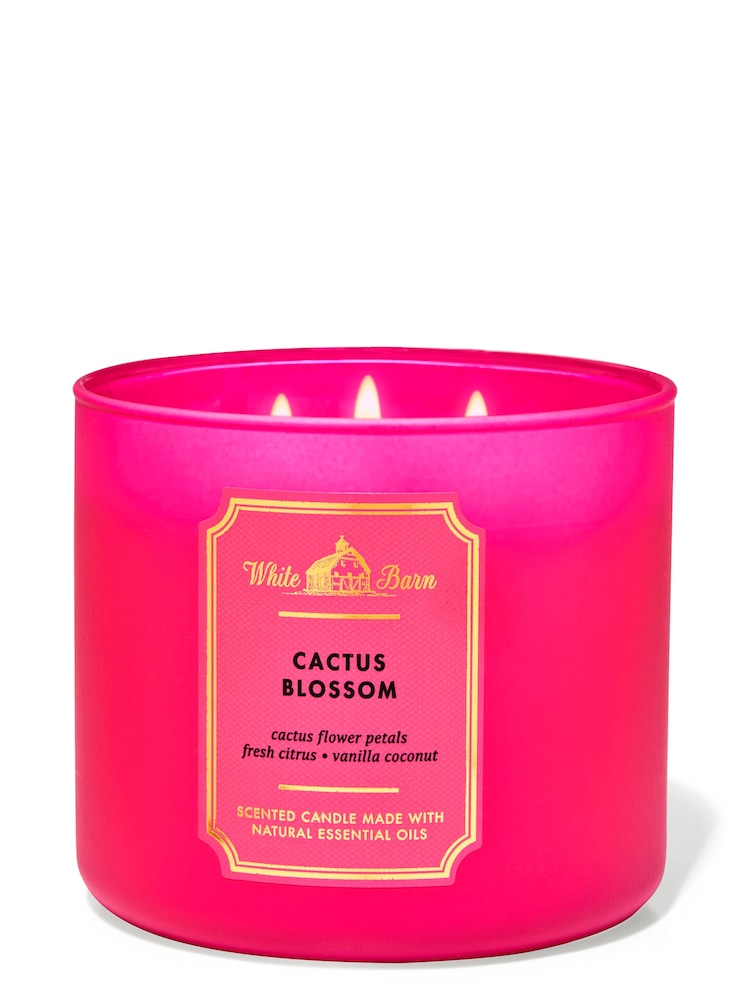 Bath & Body Works Cactus Blossom Cactus Blossom 3-Wick Candle 14.5 oz / 411 g - Image 1 of 1 Bath & Body Works Cactus Blossom Cactus Blossom 3-Wick Candle 14.5 oz / 411 g - Image 1 of 1