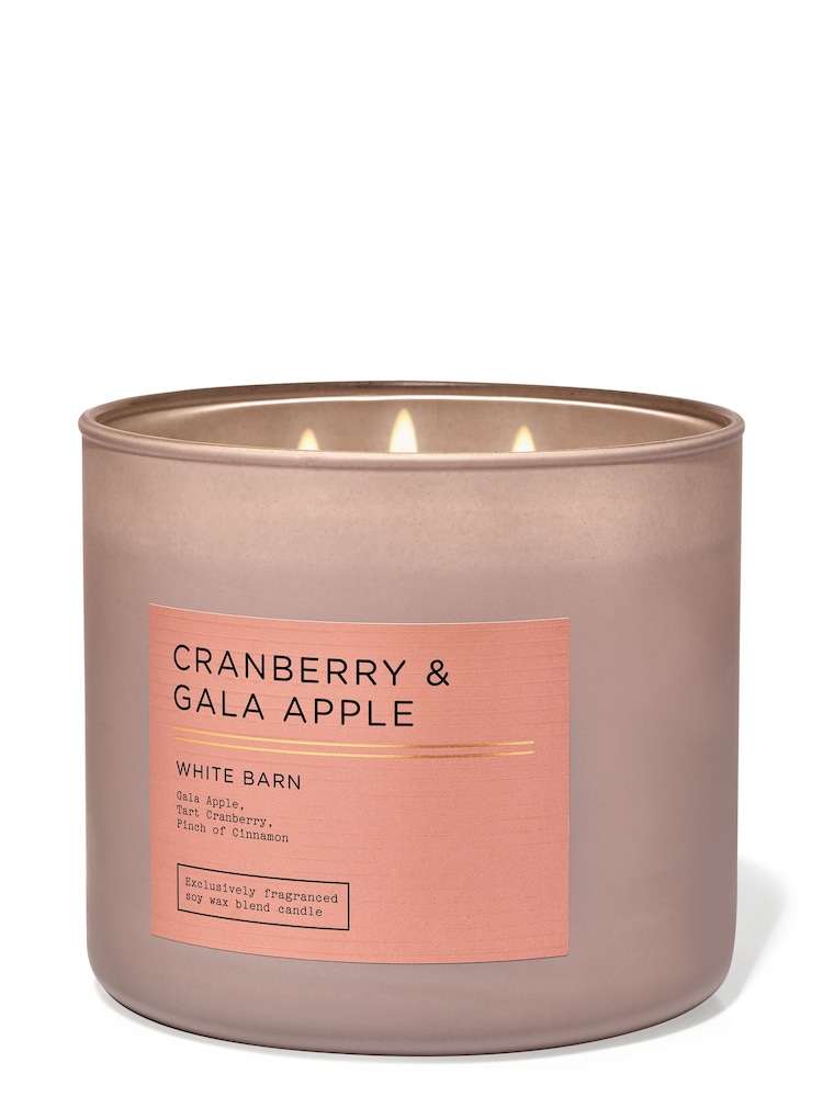 Bath & Body Works Cranberry and Gala Apple 3-Wick Candle 14.5 oz / 411 g - Image 1 of 1