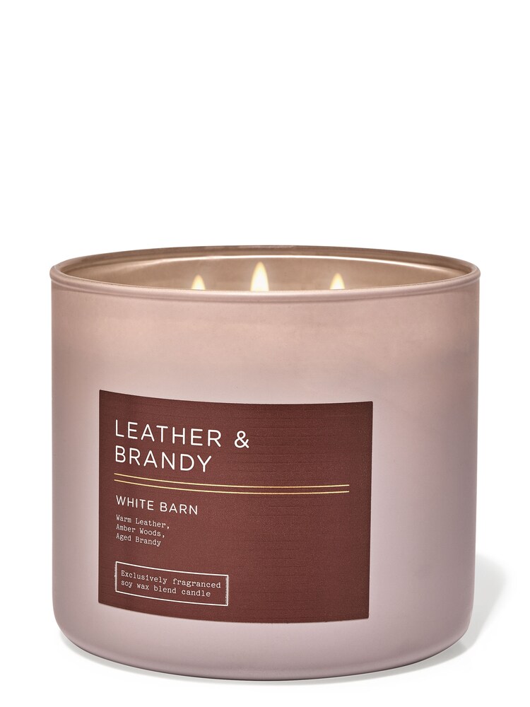 Bath & Body Works Leather and Brandy 3-Wick Candle 14.5 oz / 411 g - Image 1 of 1