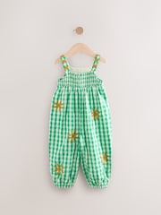 Green Gingham 100% Cotton Playsuit (3mths-7yrs) - Image 6 of 8