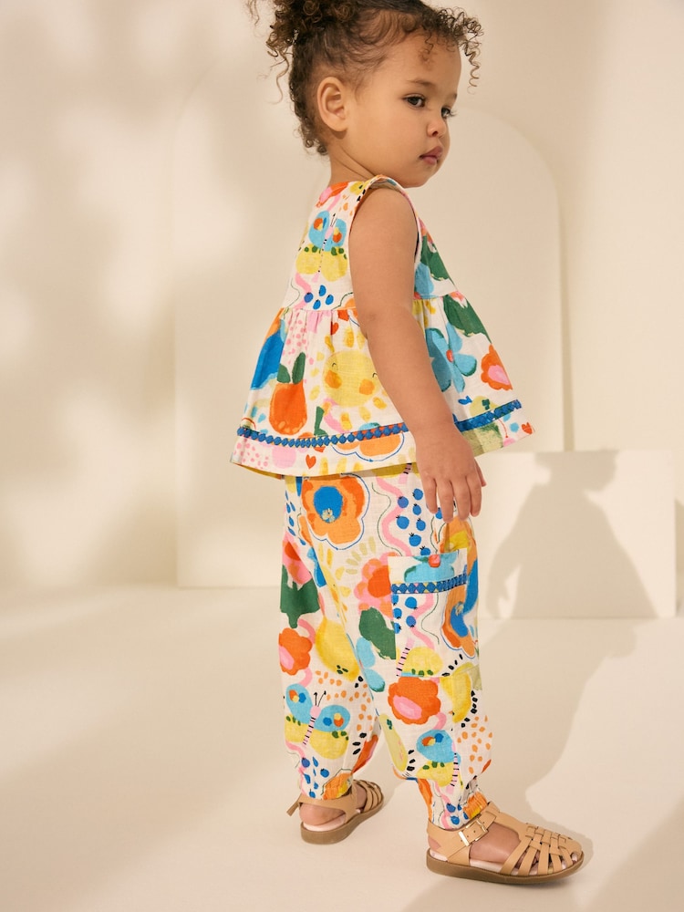 Rainbow 100% Cotton Bright Top and Trousers Set (3mths-7yrs) - Image 2 of 9