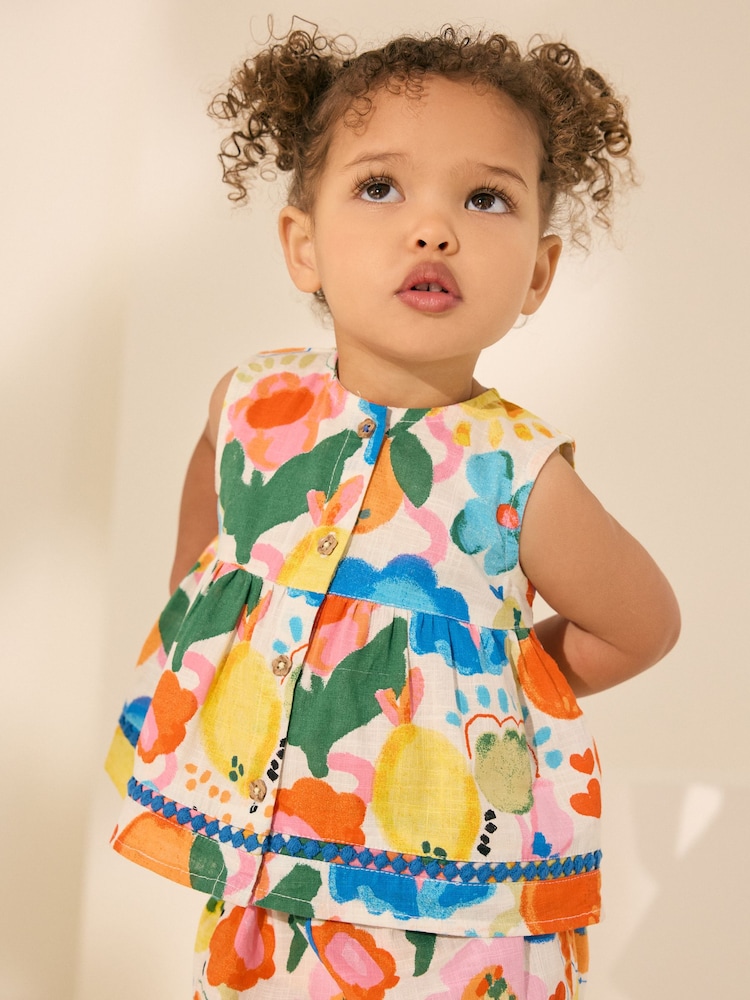 Rainbow 100% Cotton Bright Top and Trousers Set (3mths-7yrs) - Image 3 of 9