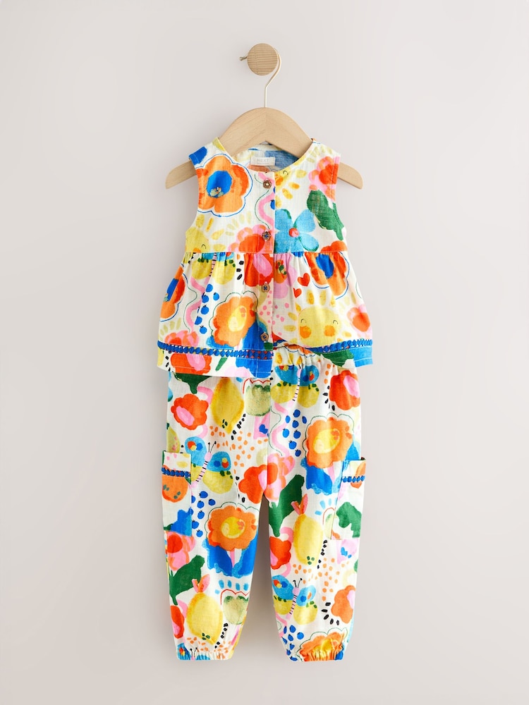Rainbow 100% Cotton Bright Top and Trousers Set (3mths-7yrs) - Image 6 of 9