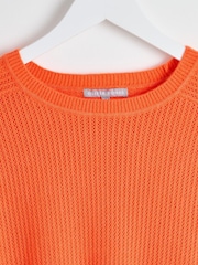 Oliver Bonas Orange Sparkle Trim Knitted Jumper - Image 4 of 6
