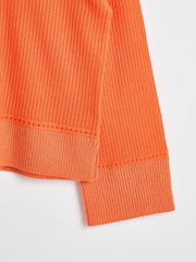 Oliver Bonas Orange Sparkle Trim Knitted Jumper - Image 6 of 6