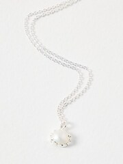 Oliver Bonas White Phoebe Pearl Long Pendant Necklace - Image 2 of 5