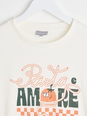 Oliver Bonas White Pasta Amore T-Shirt - Image 3 of 6
