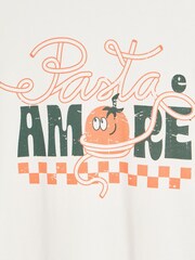 Oliver Bonas White Pasta Amore T-Shirt - Image 5 of 6