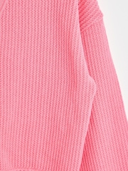 Oliver Bonas Pink V-Neck Zipped Knitted Cardigan - Slika 4 iz 6