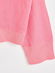 Oliver Bonas Pink V-Neck Zipped Knitted Cardigan - Slika 5 iz 6