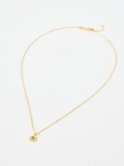 Oliver Bonas Black Ethel Square Labradorite Gold Plated Long Necklace - Image 2 of 4