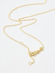 Oliver Bonas Black Ethel Square Labradorite Gold Plated Long Necklace - Image 3 of 4