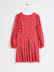 Oliver Bonas Pink Geometric Print Mini Dress - Image 2 of 6