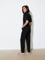 Oliver Bonas Black Zip Through Jumpsuit - Image 2 of 9