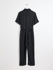 Oliver Bonas Black Zip Through Jumpsuit - Image 5 of 9