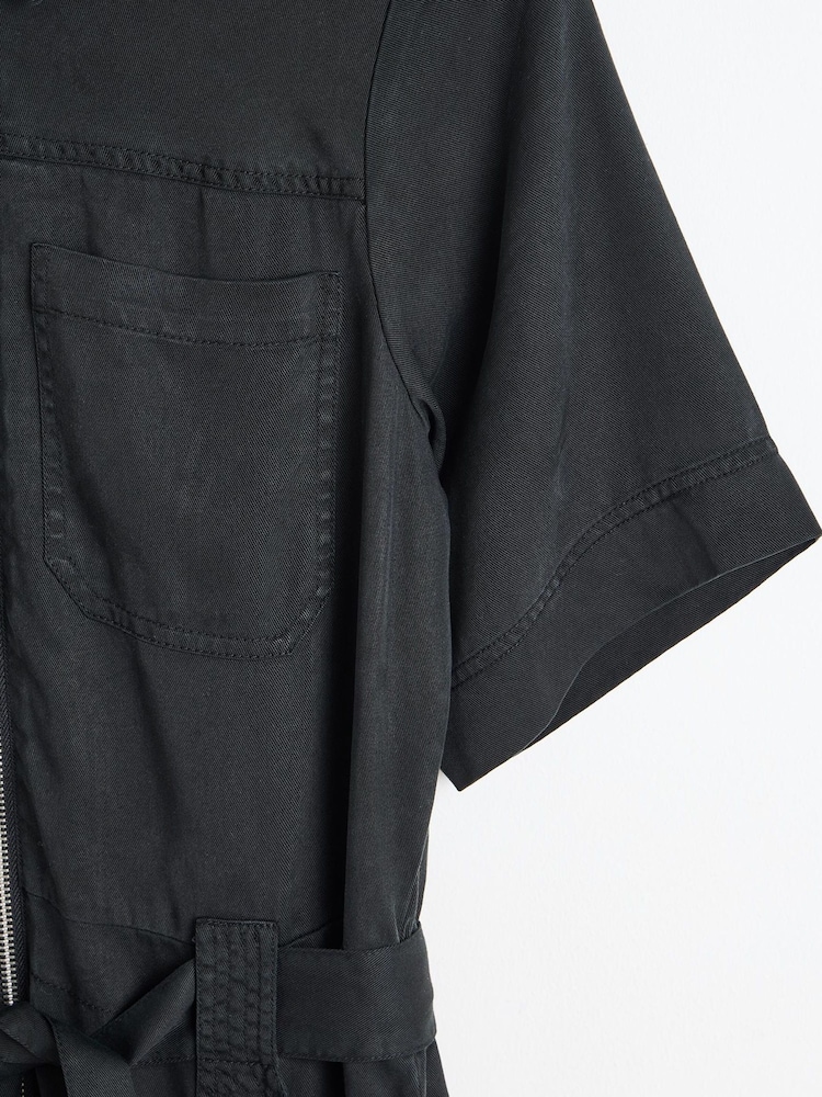 Oliver Bonas Black Zip Through Jumpsuit - Image 9 of 9
