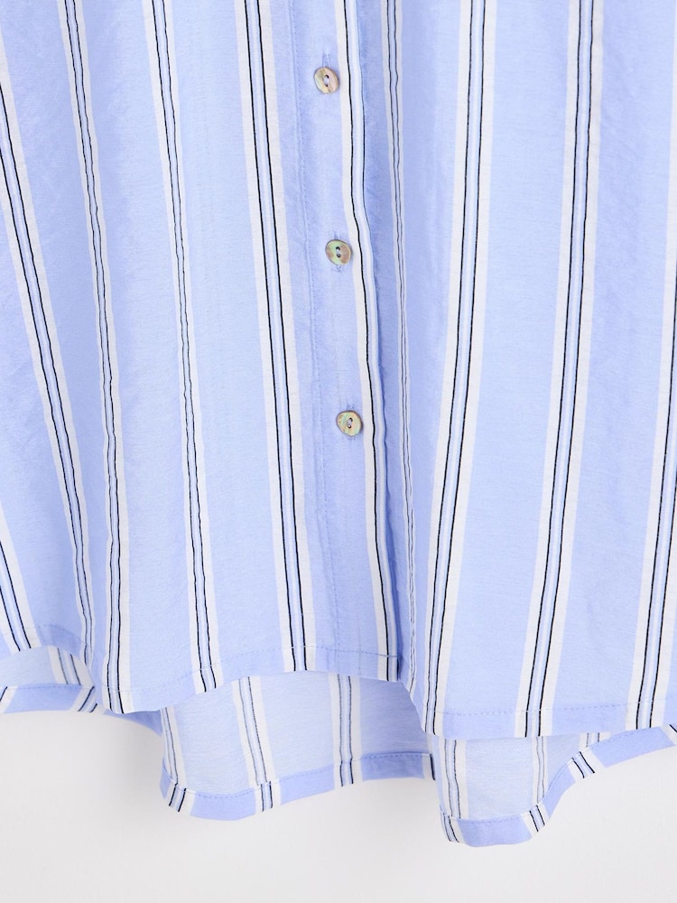 Oliver Bonas Blue Stripe Shirt - Image 8 of 8 Oliver Bonas Blue Stripe Shirt - Image 8 of 8