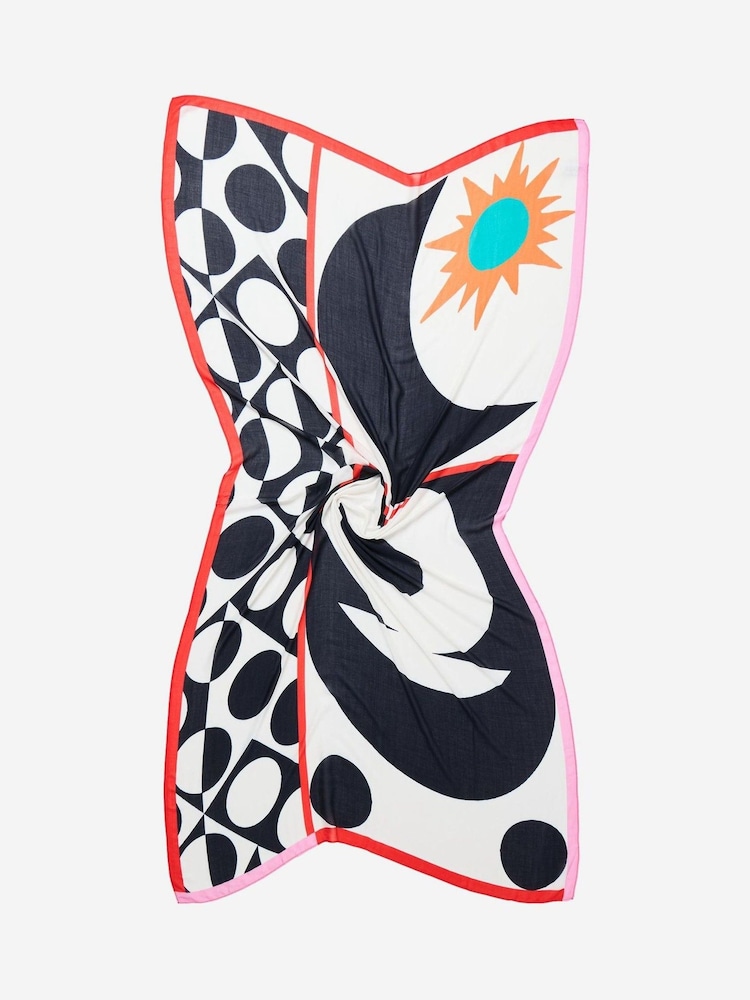 Oliver Bonas Black Moon Colour Pop Lightweight Scarf - Image 4 of 4 Oliver Bonas Black Moon Colour Pop Lightweight Scarf - Image 4 of 4