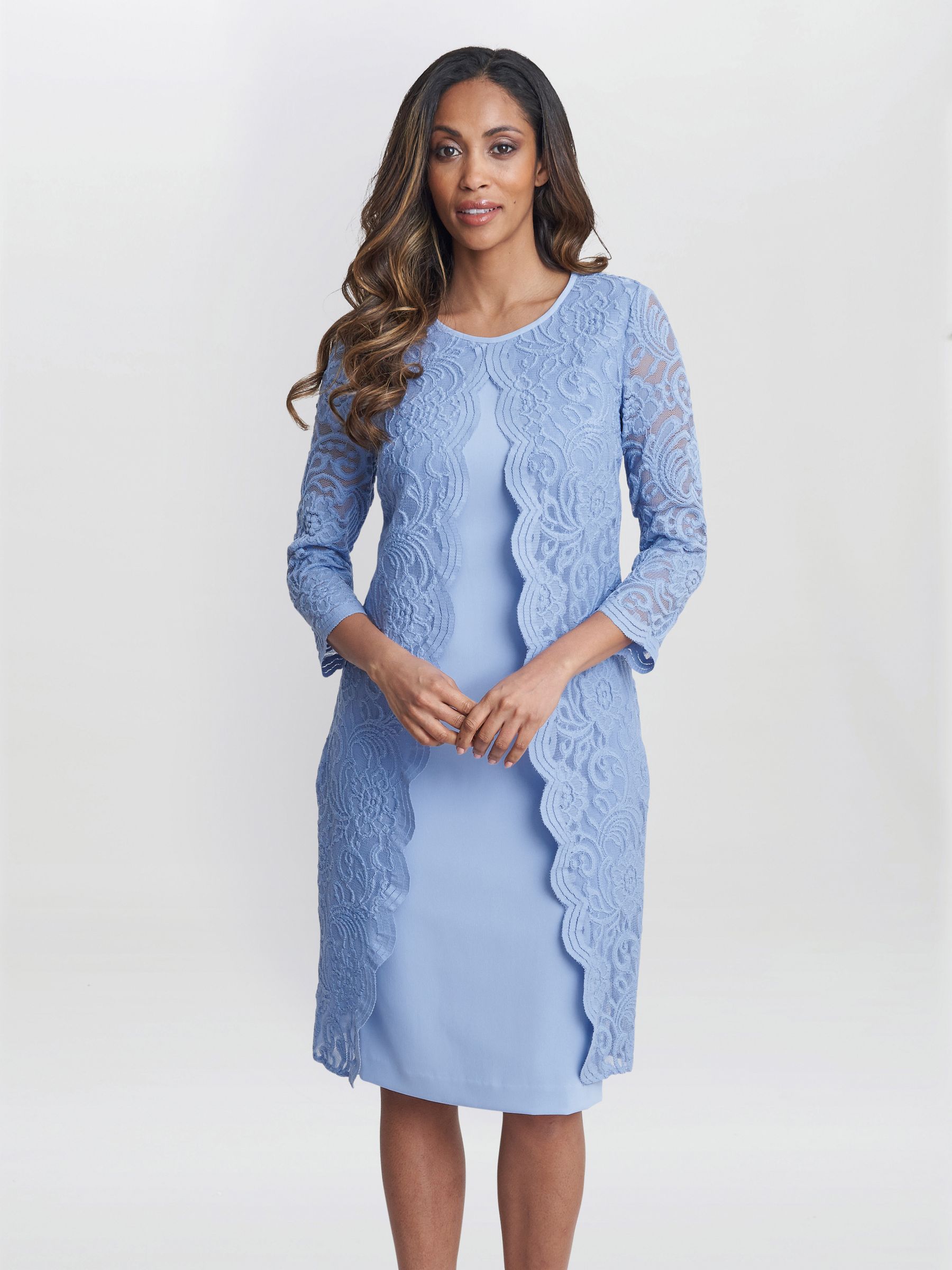 Gina Bacconi Mavis Crepe and Lace Dress SSS1060