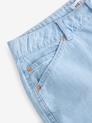 Denim Bleach Wash 100% Cotton Butt Shorts - Image 3 of 4