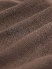 Brown Pull-On Shorts With Linen - Image 2 of 3