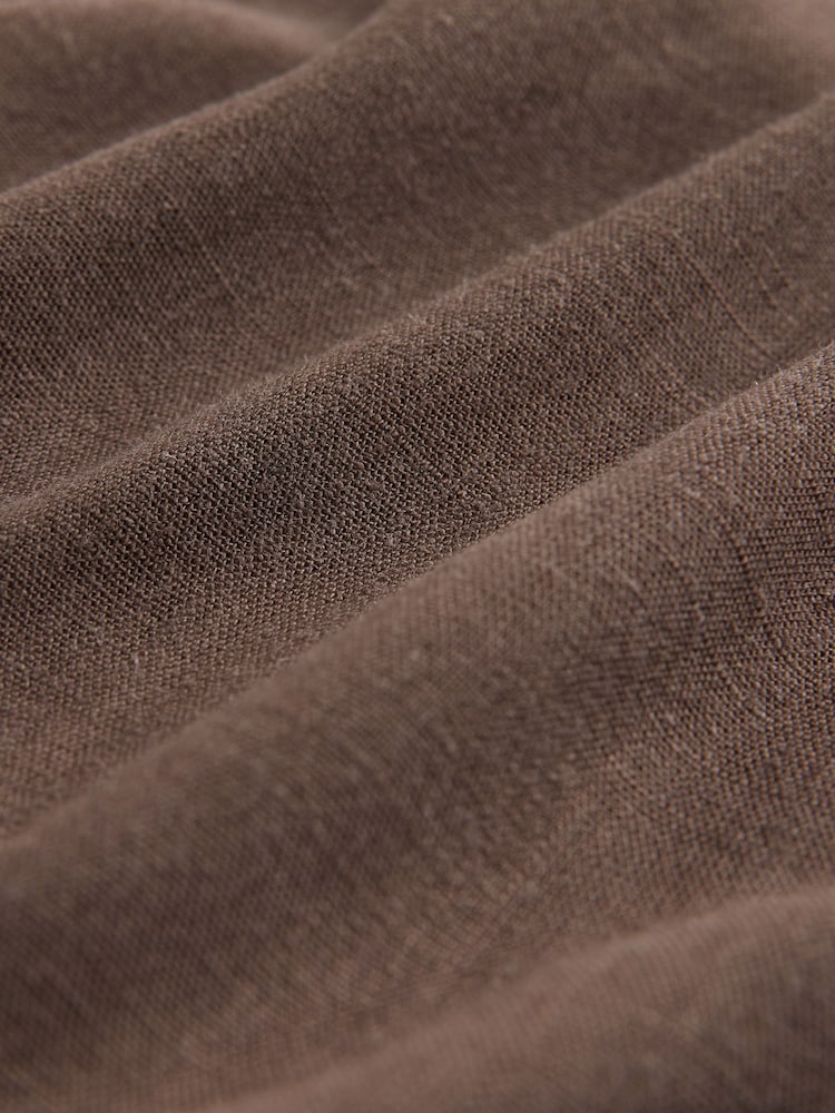 Brown Pull-On Shorts With Linen - Image 2 of 3