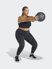 adidas Optime Workout 3-Stripes Medium Support Bra (Plus Size) - תמונה 3 מתוך 6