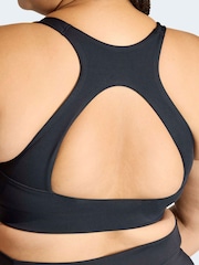 adidas Optime Workout 3-Stripes Medium Support Bra (Plus Size) - תמונה 4 מתוך 6
