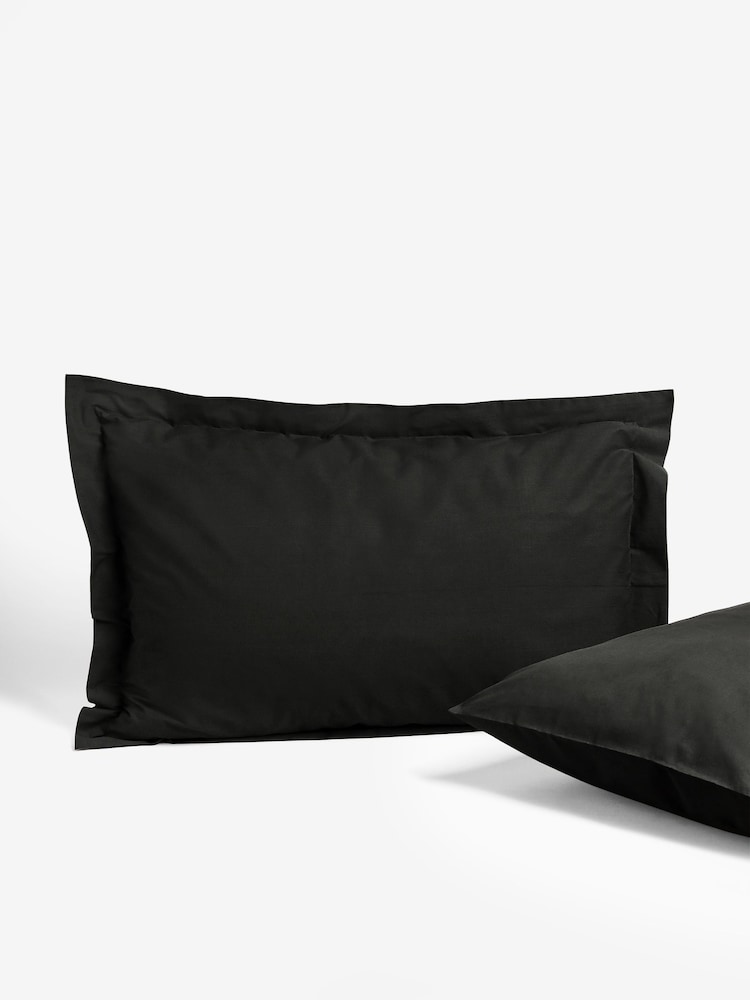 Set of 2 Black Cotton Rich Pillowcases - Image 3 of 4