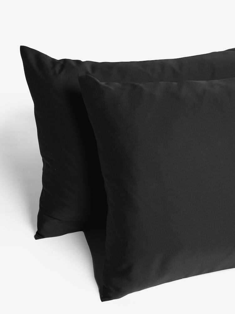 Set of 2 Black Cotton Rich Pillowcases - Image 4 of 4 Set of 2 Black Cotton Rich Pillowcases - Image 4 of 4