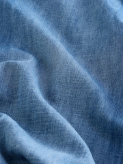 Denim Lightwash Denim Linen Wide Leg Jeans - Image 2 of 4