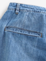 Denim Lightwash Denim Linen Wide Leg Jeans - Image 4 of 4