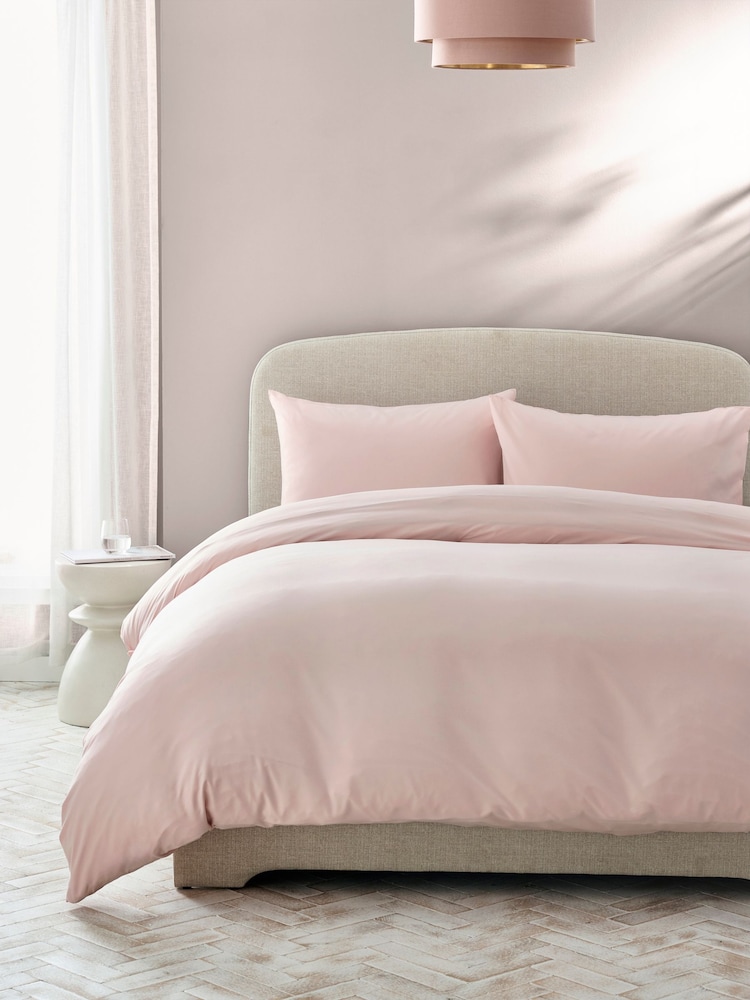 Pink Non Iron Simply Soft Microfibre Duvet Cover and Pillowcase Set - Image 1 of 4 Pink Non Iron Simply Soft Microfibre Duvet Cover and Pillowcase Set - Image 1 of 4
