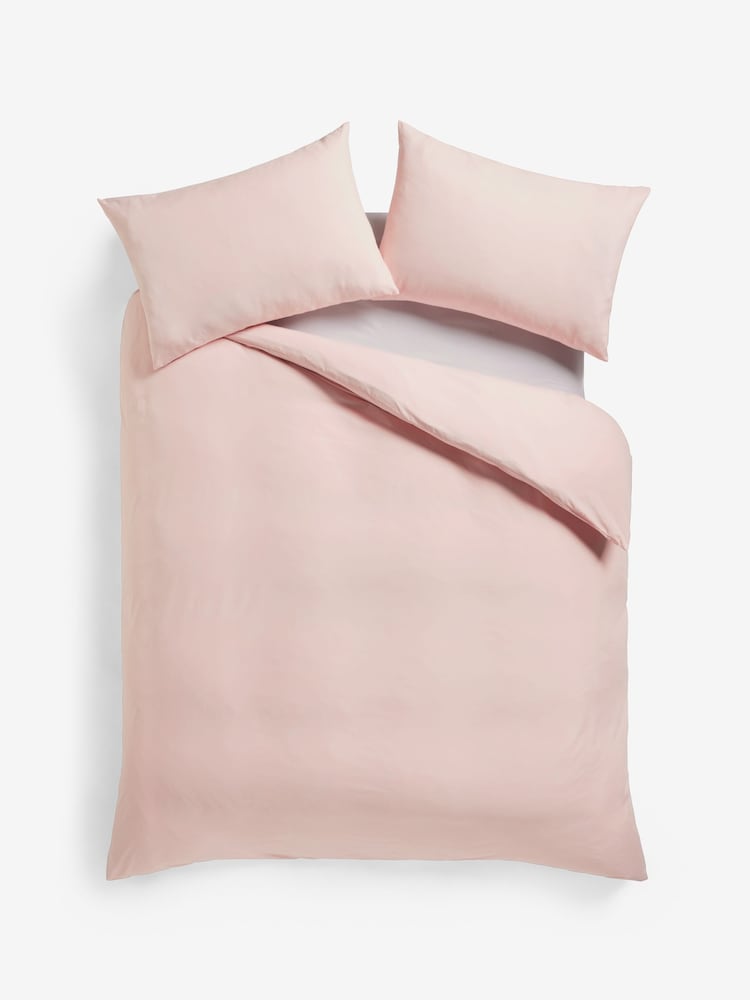Pink Non Iron Simply Soft Microfibre Duvet Cover and Pillowcase Set - Image 4 of 4 Pink Non Iron Simply Soft Microfibre Duvet Cover and Pillowcase Set - Image 4 of 4