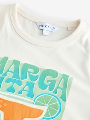 White Short Sleeves Margarita 100% Cotton T-Shirt - Image 2 of 3