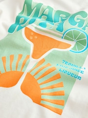 White Short Sleeves Margarita 100% Cotton T-Shirt - Image 3 of 3