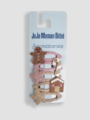 JoJo Maman Bébé Multi Christmas Clips 5 Pack - Image 1 of 3