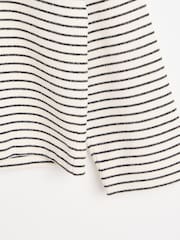 Oliver Bonas Black Stripe Wide Sleeve Sweatshirt - Image 6 of 8