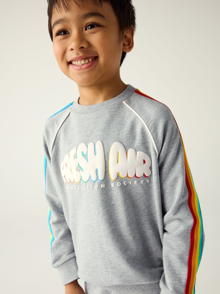 Little Bird by Jools Oliver Grey Sweatshirt and Joggers Set - Image 3 of 7