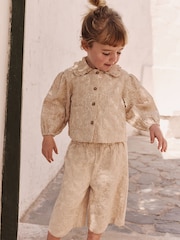 Stone Embroidered Shacket and Trousers Set (3mths-7yrs) - Image 1 of 4