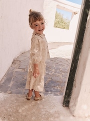 Stone Embroidered Shacket and Trousers Set (3mths-7yrs) - Image 3 of 4