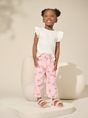Pink Strawberry Print Pull On Trousers (3mths-7yrs) - Image 2 of 7