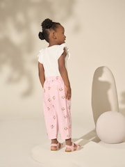 Pink Strawberry Print Pull On Trousers (3mths-7yrs) - Image 3 of 7