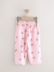 Pink Strawberry Print Pull On Trousers (3mths-7yrs) - Image 5 of 7