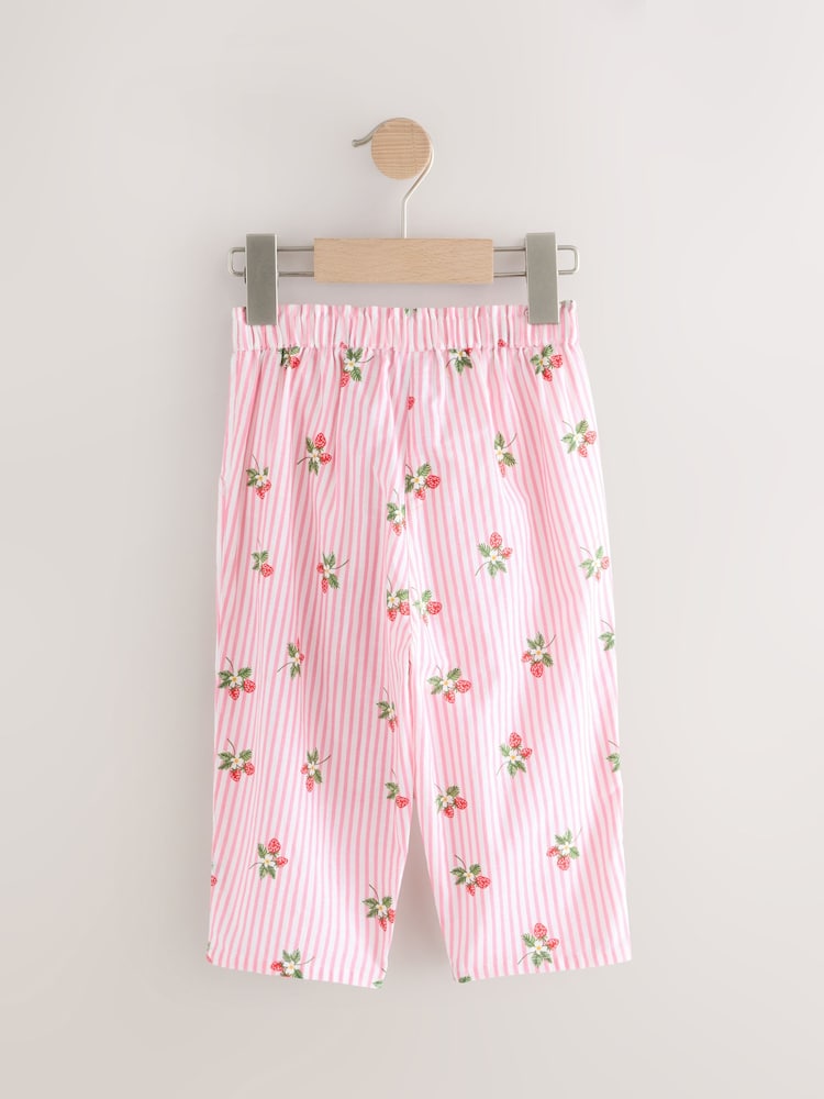 Pink Strawberry Print Pull On Trousers (3mths-7yrs) - Image 6 of 7