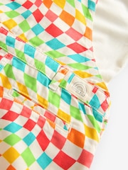 Little Bird by Jools Oliver Rainbow Checkerboard Twill Dungarees - Imagen 4 de 5