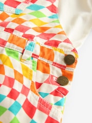 Little Bird by Jools Oliver Rainbow Checkerboard Twill Dungarees - Imagen 5 de 5