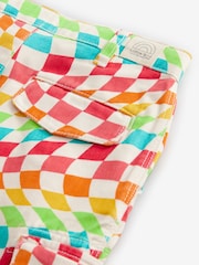Little Bird by Jools Oliver Rainbow Checkerboard Twill 100% Cotton Shorts - Imagen 8 de 8