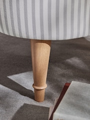Laura Ashley Cornish Stripe Soft Grey Alveston Accent Chair - Image 2 of 8