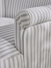 Laura Ashley Cornish Stripe Soft Grey Alveston Accent Chair - Image 3 of 8